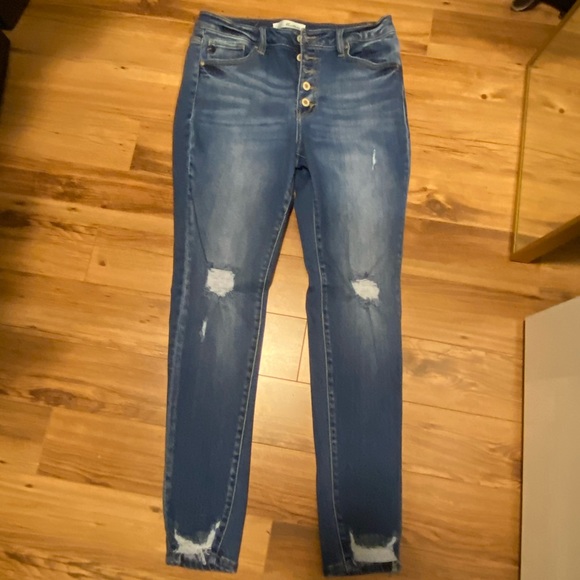 NWOT Size 13 KanCan Distressed Skinny Jeans - Picture 3 of 4